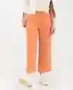 Pantalón Tipo Jogger De Bota Ancha Naranja Medio Talla S Mujer Naf Naf