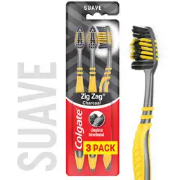 Colgate Cepillo de Dientes Zig Zag Carbón Suave