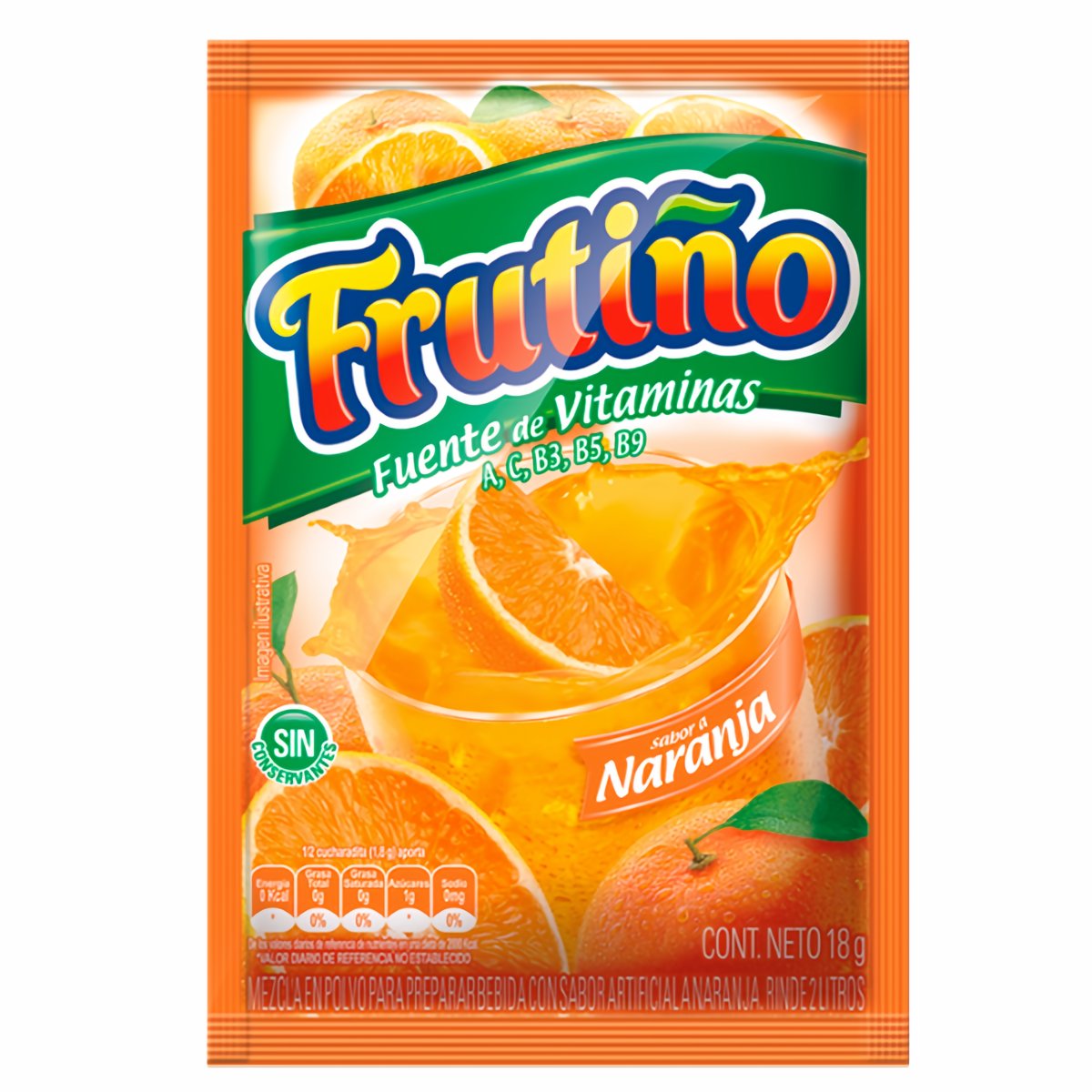 Frutiño Mezcla en Polvo para Refresco Sabor a Naranja - Rappi