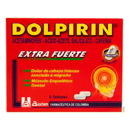 Dolpirin Extra Fuerte (250 mg / 250 mg / 65 mg)