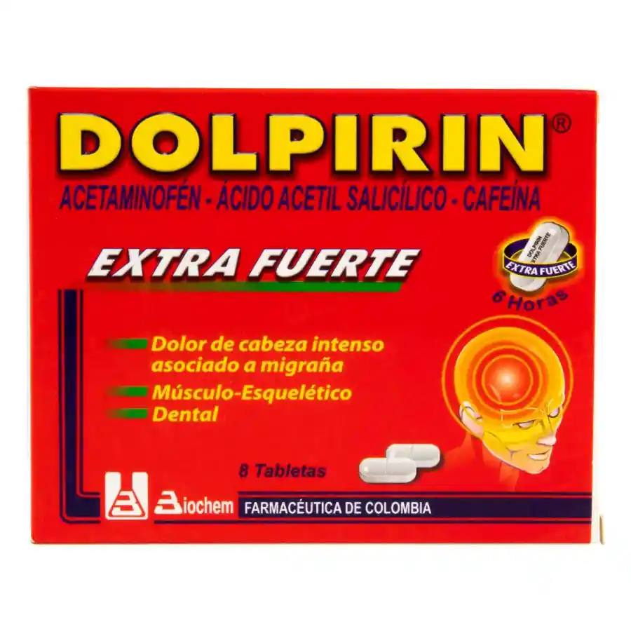 Dolpirin Extra Fuerte (250 mg / 250 mg / 65 mg)