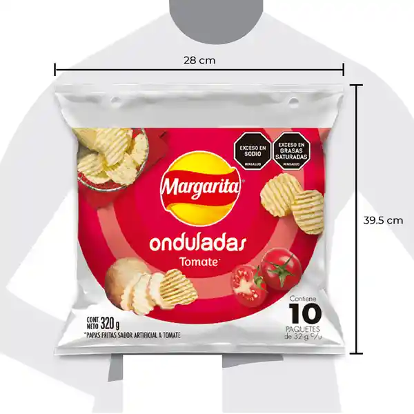 Margarita Snack Papas Onduladas Tomate 32 g