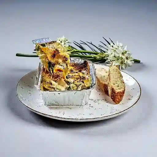 Lasagna de Pollo, Champiñones y Espinaca
