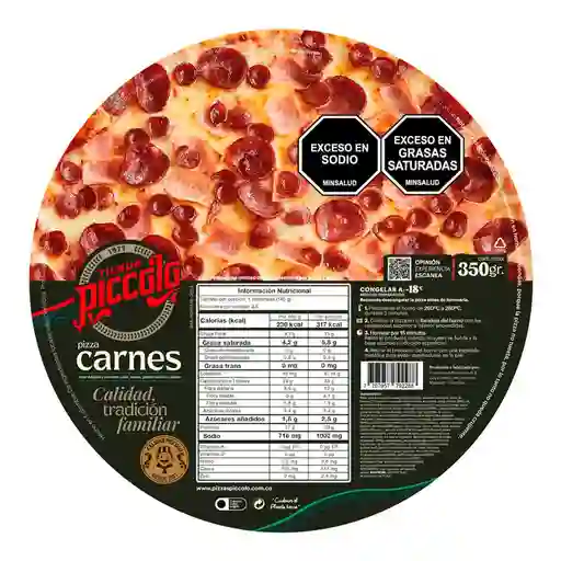 Pizza Carnes Base Delgada Crocante Pizzas Piccolo