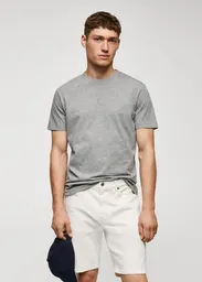 Camiseta Cherlo Gris Medio Vigoré Talla L Hombre Mango