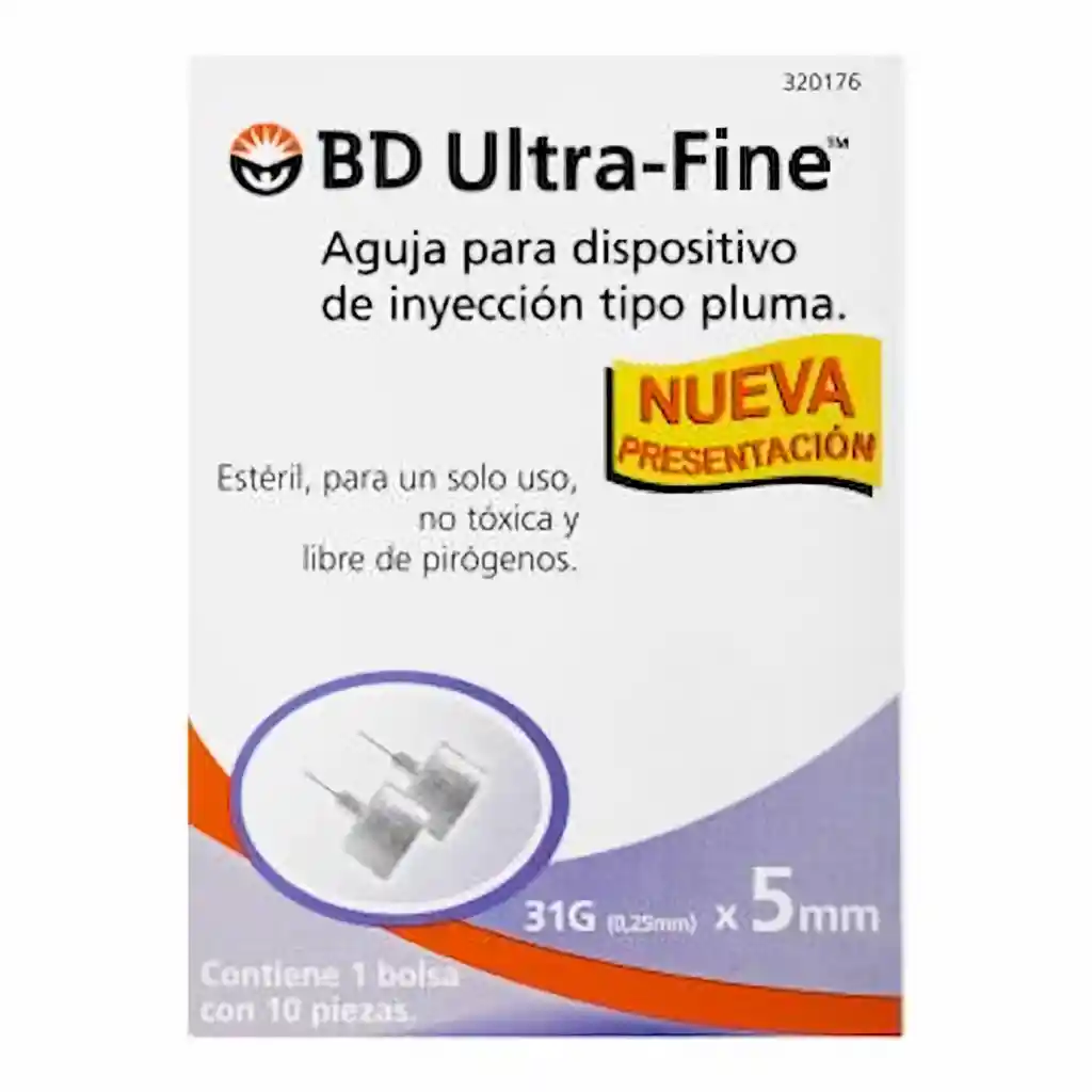 Bd Ultra-Fine Aguja Para Dispositivo De Inyección Tipo Pluma
