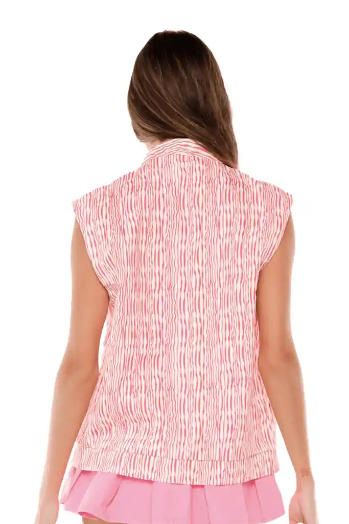 Chaleco Zebra Naranja Para Mujer Tasha