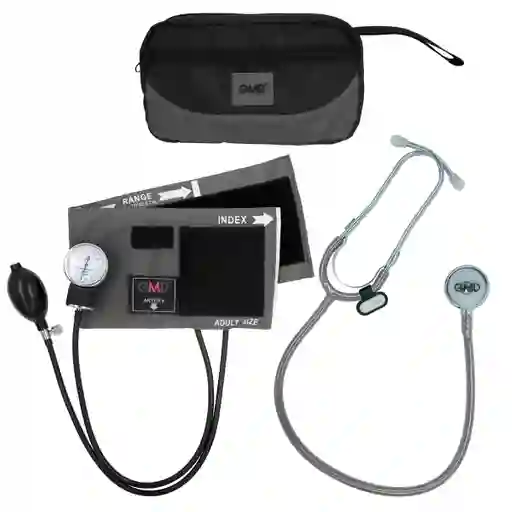 Kit Fusion Tensiómetro y Fonendoscopio Color Base Negro y Gris