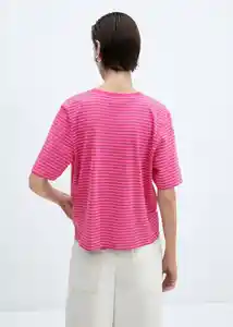 Camiseta Bella-H Fucsia Talla M Mujer Mango