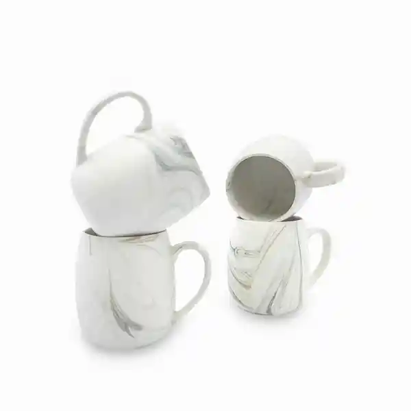 Set Mug Mármol Cuarcita 500 mL Ambiente Gourmet