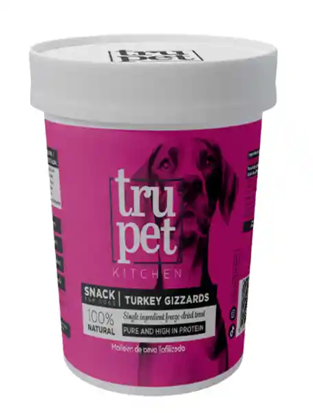 Trupet Snack Liofilizado Para Perros 100% Molleja de Pavo