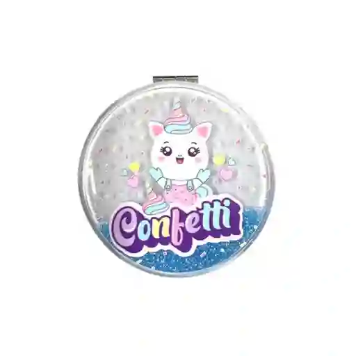 Espejo Portátil Doble Cara Unicornio Serie Mis Pastelitos Miniso