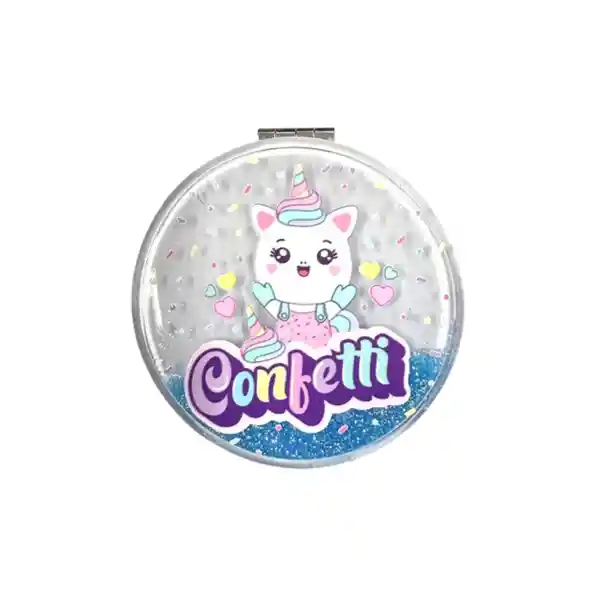 Espejo Portátil Doble Cara Unicornio Serie Mis Pastelitos Miniso