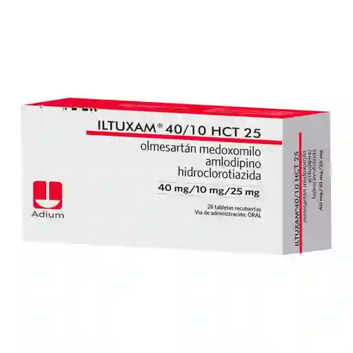 Iltuxam Hct Olmesartan/amlodipino/hidroclorotiazida 40/10/25 Mg