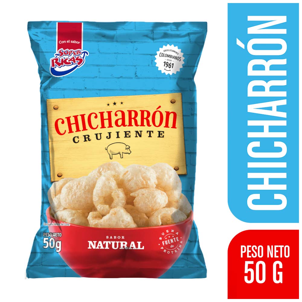 Super Ricas Chicharrón Natural Crujiente 50 g