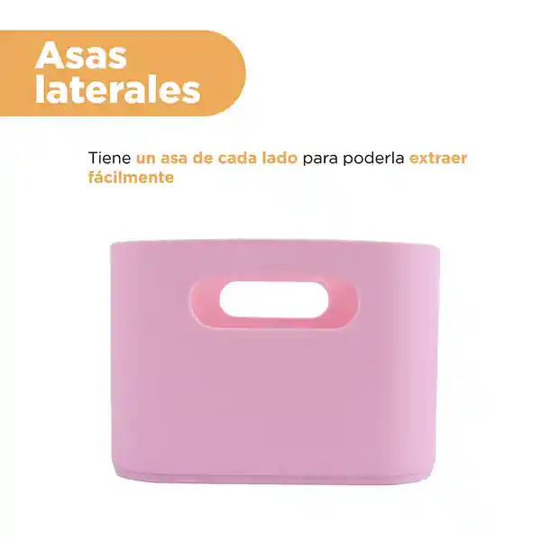 Organizador de Plástico de Almacenamiento Grande Rosa Miniso