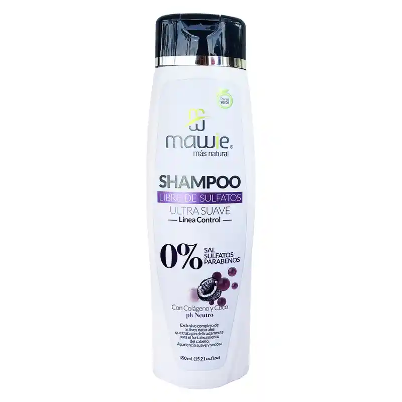 Mawie Shampoo Libre de Sulfatos con Colágeno y Coco Ph Neutro