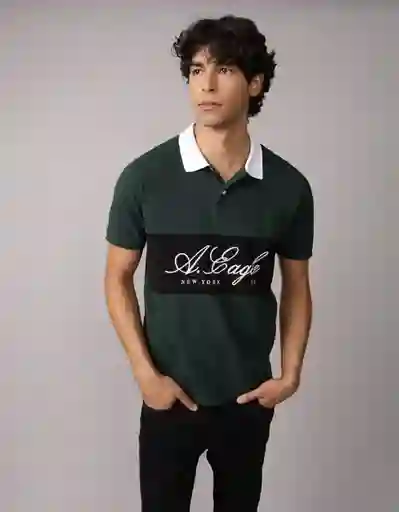 Polo Hombre Verde Talla X-Large 4570300 American Eagle