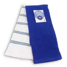 Set Paño de Cocina Classic Azul 40 x 60 cm