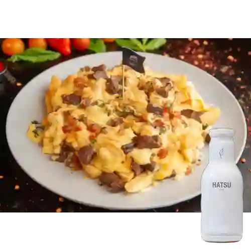 Papas California Carne +Hatsu Blanco Carambolo&Flor Loto 400ml