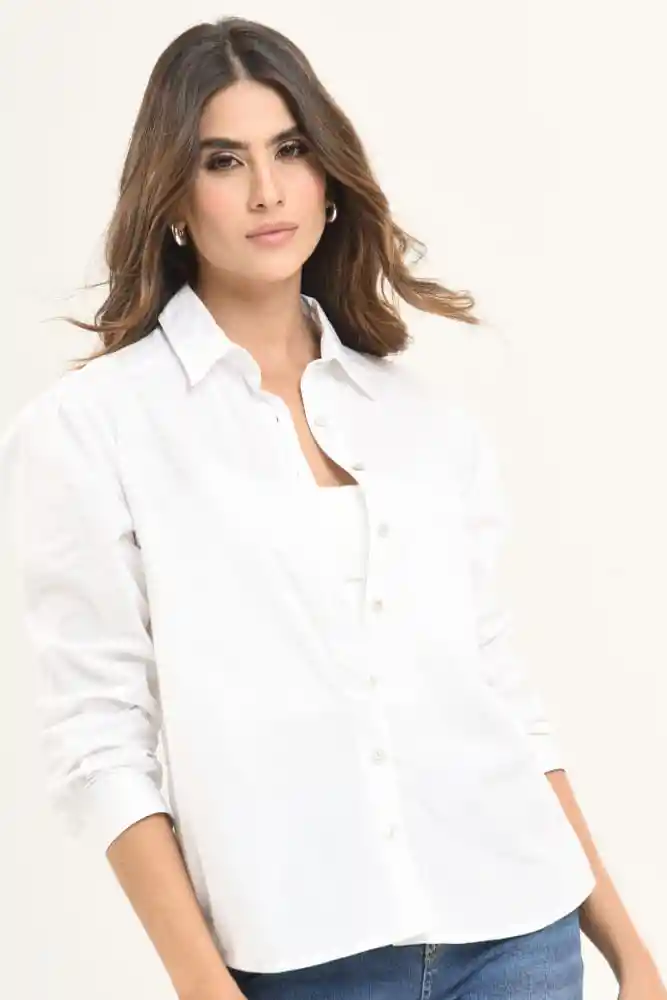 Camisa Popelina Manga Larga