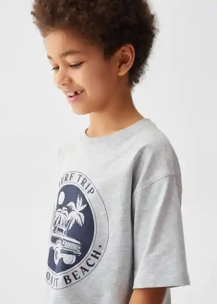 Camiseta Surftrip Gris Medio Vigoré Talla 08 Niños Mango