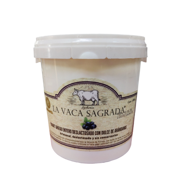 La Vaca Sagrada Yogurt Deslactosado Arándano 1000 ml