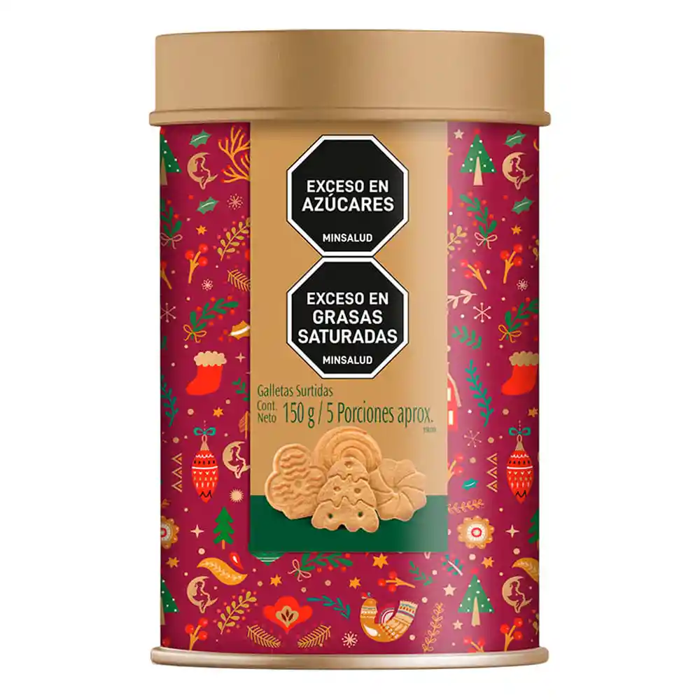 Galleta Colombina Lata Coleccionable Navidad