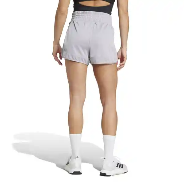 Adidas Short Pacer Knit High Para Mujer Gris Talla S5