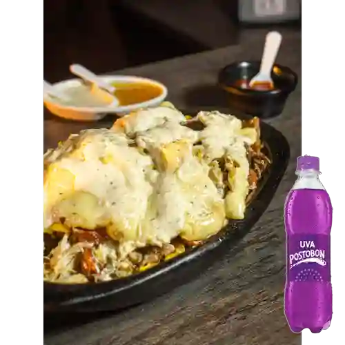 Combo Papas Locas Del Castillo + Postobon Uva 400 ml