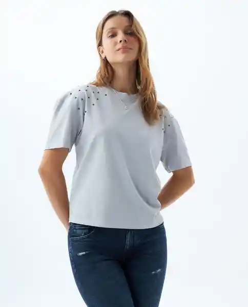 Camiseta Mujer Gris Talla M 609f004 Americanino