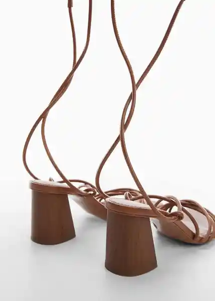 Sandalias Quad Cuero Talla 40 Mujer Mango