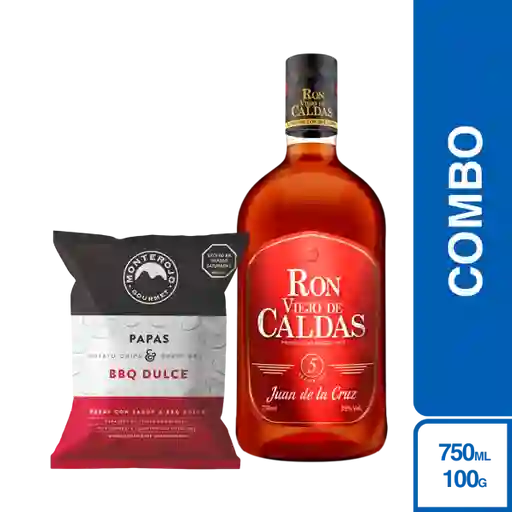 Combo Monterojo Papa Bbq Dulce + Ron Viejo de Caldas