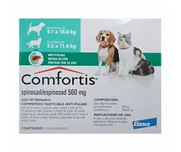 Comfortis Antipulgas Para Perro Y Gato 560 Mg 1 Tableta