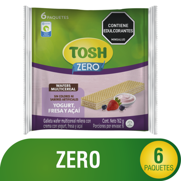 Tosh Galletas Wafer Yogurt Fresa Acai Pack x6 162g