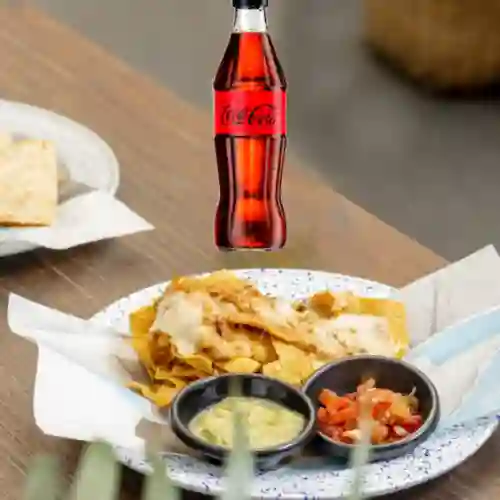 Combo Nachos Cochinita + Coca Cola Sin Azúcar 400 ml