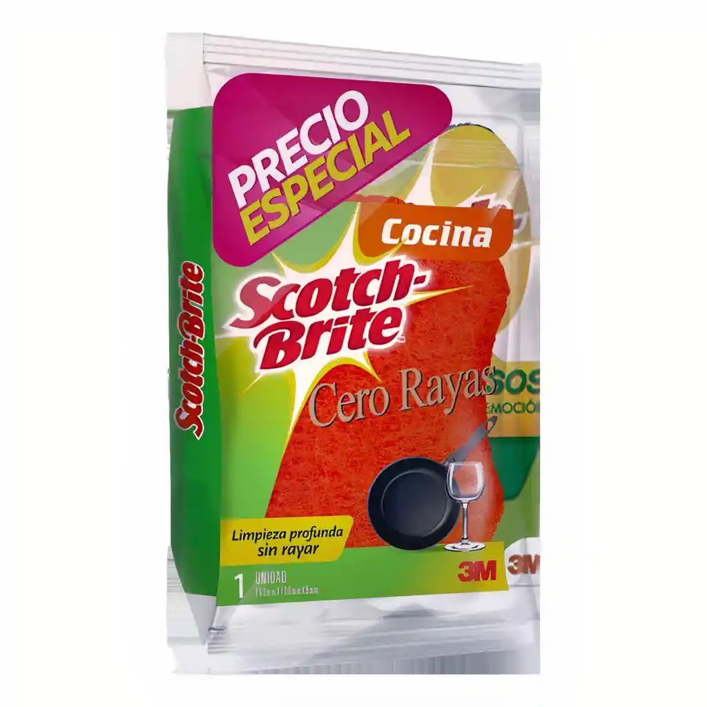 Scotch Brite Espuma para Cocina Cero Rayas