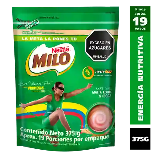 Bebida achocolatada con malta MILO ACTIV-GO x 375g