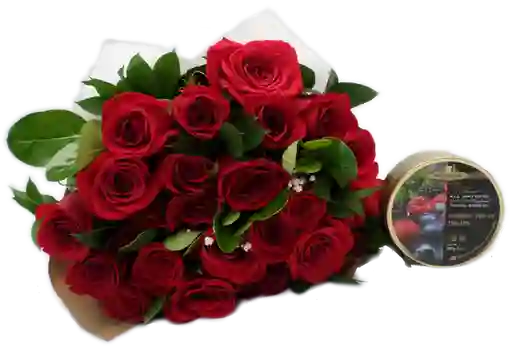 Flores Rosas Rojas X24Bouquet Frescas Y Dulces