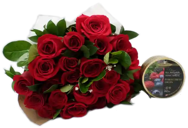 Flores Rosas Rojas X24Bouquet Frescas Y Dulces