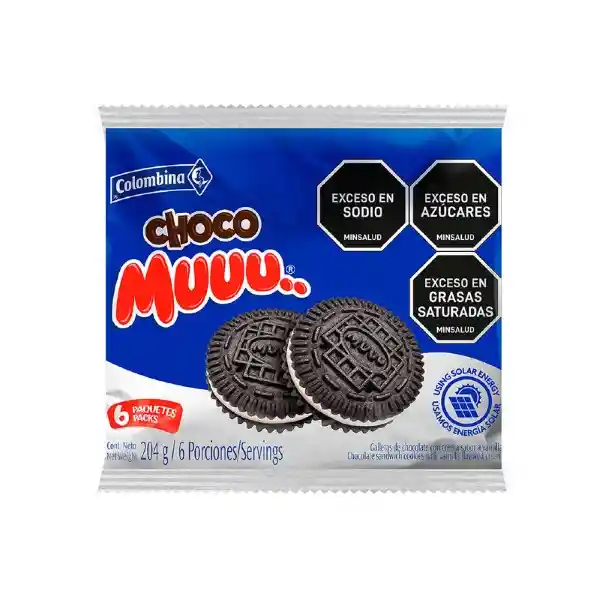 Choco Muuu Galleta de Chocolate Con Crema Sabor a Vainilla
