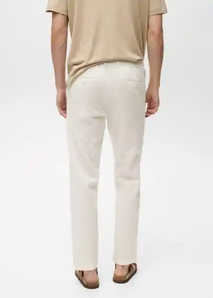 Pantalón Mauro Marfil Talla 40 Hombre Mango