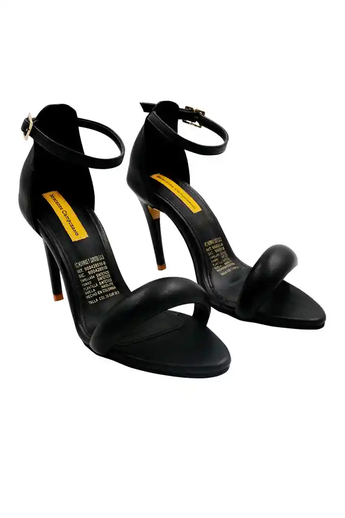 Sandalia Tacon Negro Para Mujer Stacie
