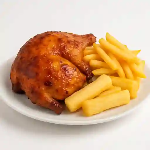 1/2 Pollo dorado (frito)
