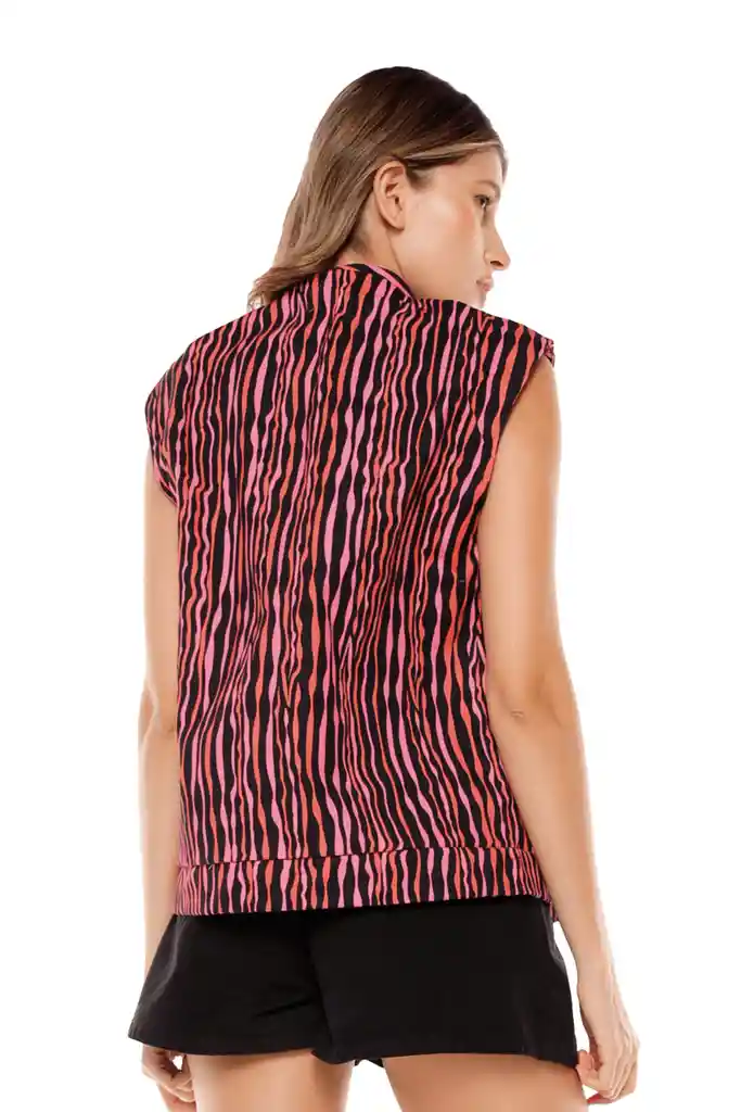Chaleco Zebra Fucsia Para Mujer Tasha