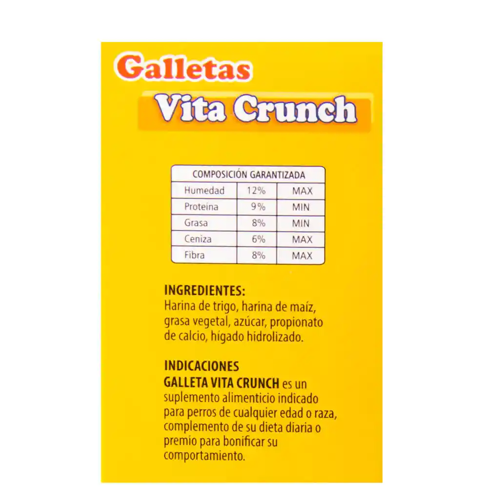 Vita Crunch Snack Para Perro Galleta Avena 250 g