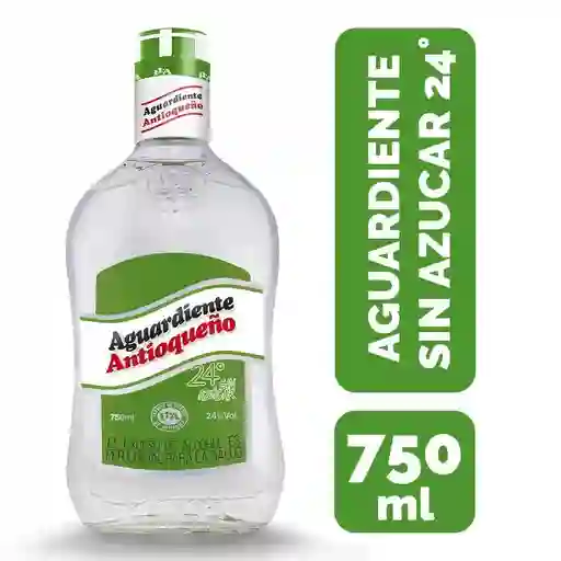 Aguardiente Antioqueño Aguardiente verde sin Azúcar 24°