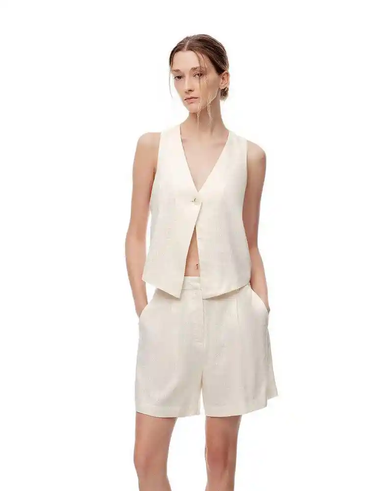 Short Pantaloneta Medio Tiro Alto L-vainilla