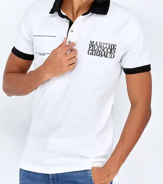 Girbaud Camiseta Polo Blanco Talla L 111536