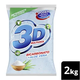 3D Detergente en Polvo Multiusos Bicarbonato + Aloe Vera